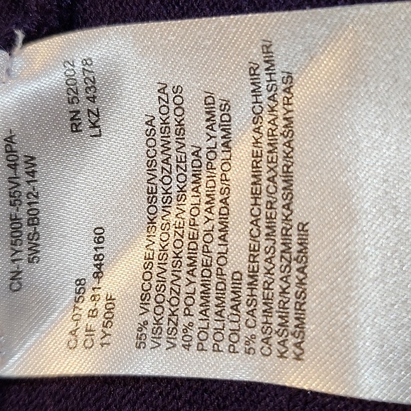 Mexx metropolitan light sweater  dark purple long sleeve open to button size xL - Picture 5 of 5